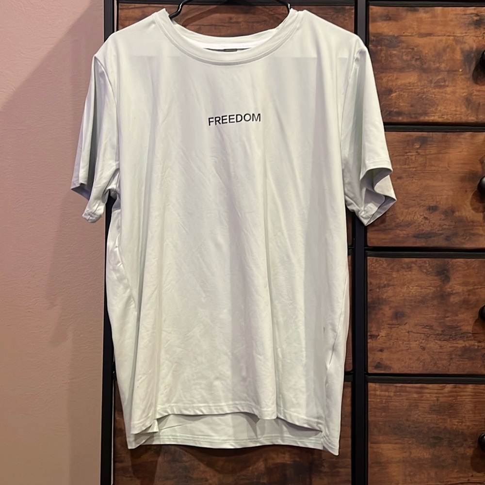 Muted Green “FREEDOM” Tee - Medium